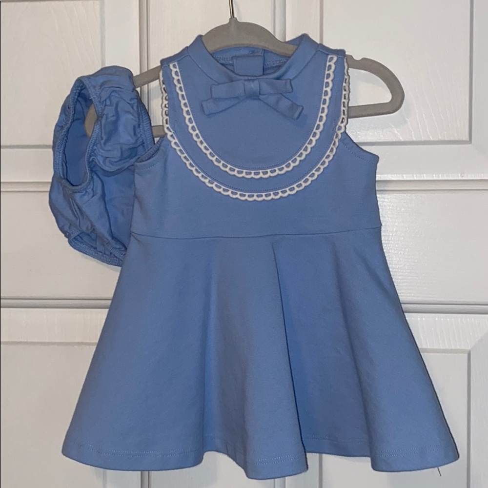 JANIE & JACK blue dress & bloomers